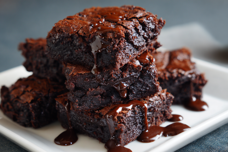 Ultra Fudgy Chocolate Brownies with Gooey Melted Chocolate and Crispy Crackly Tops